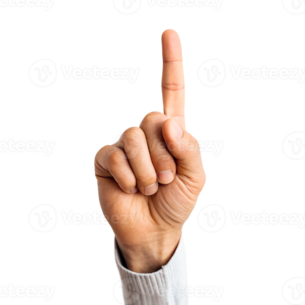 hand showing one sign png