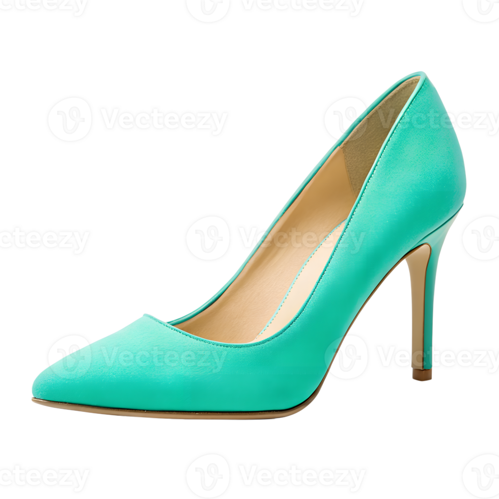 turquoise woman shoes png