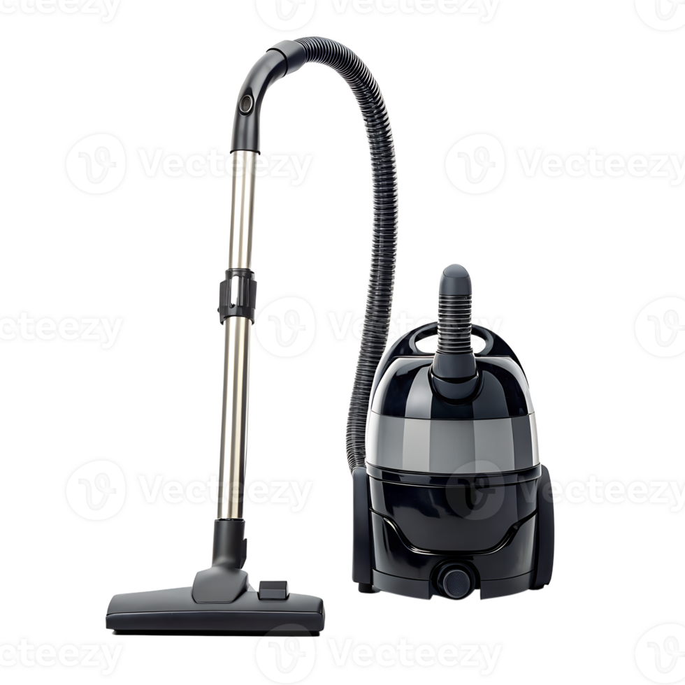 An image of a sleek, modern vacuum cleaner, poised and ready to effortlessly tackle household chores, png