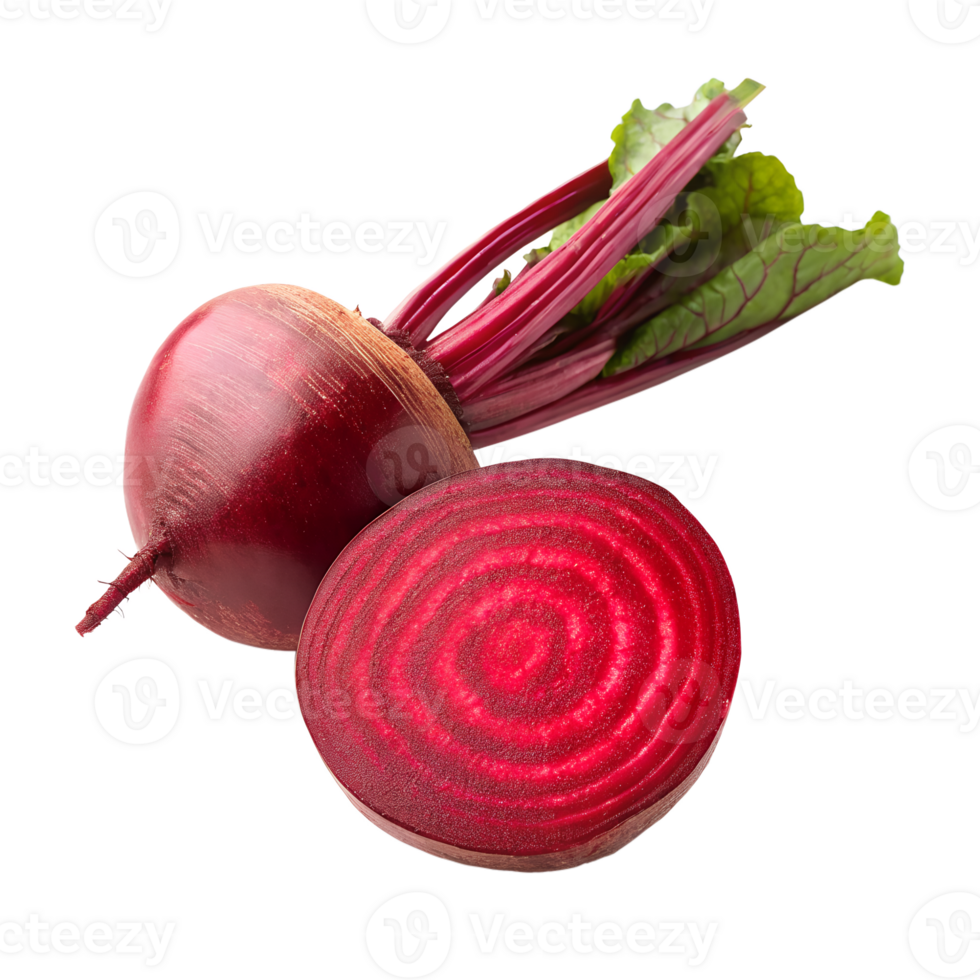a singular beetroot, a testament to nature's vibrant palette. png