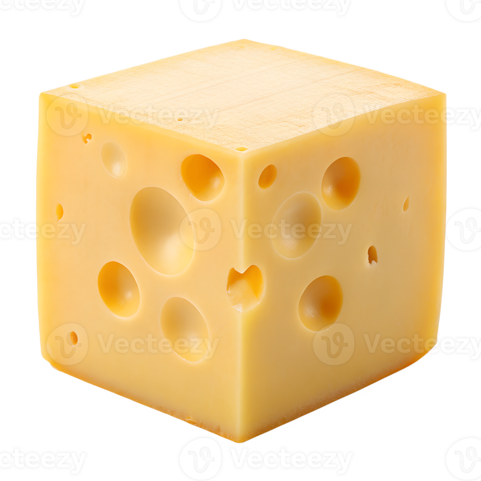 close-up shot of a vibrant block of Swiss cheese png