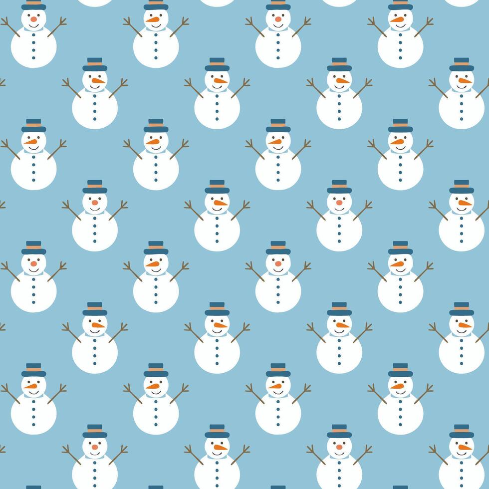 Seamless pattern with snowman background design illustration vector