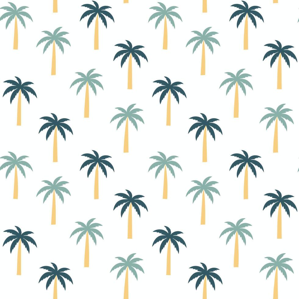 Palm tree pattern seamless background illustration vector
