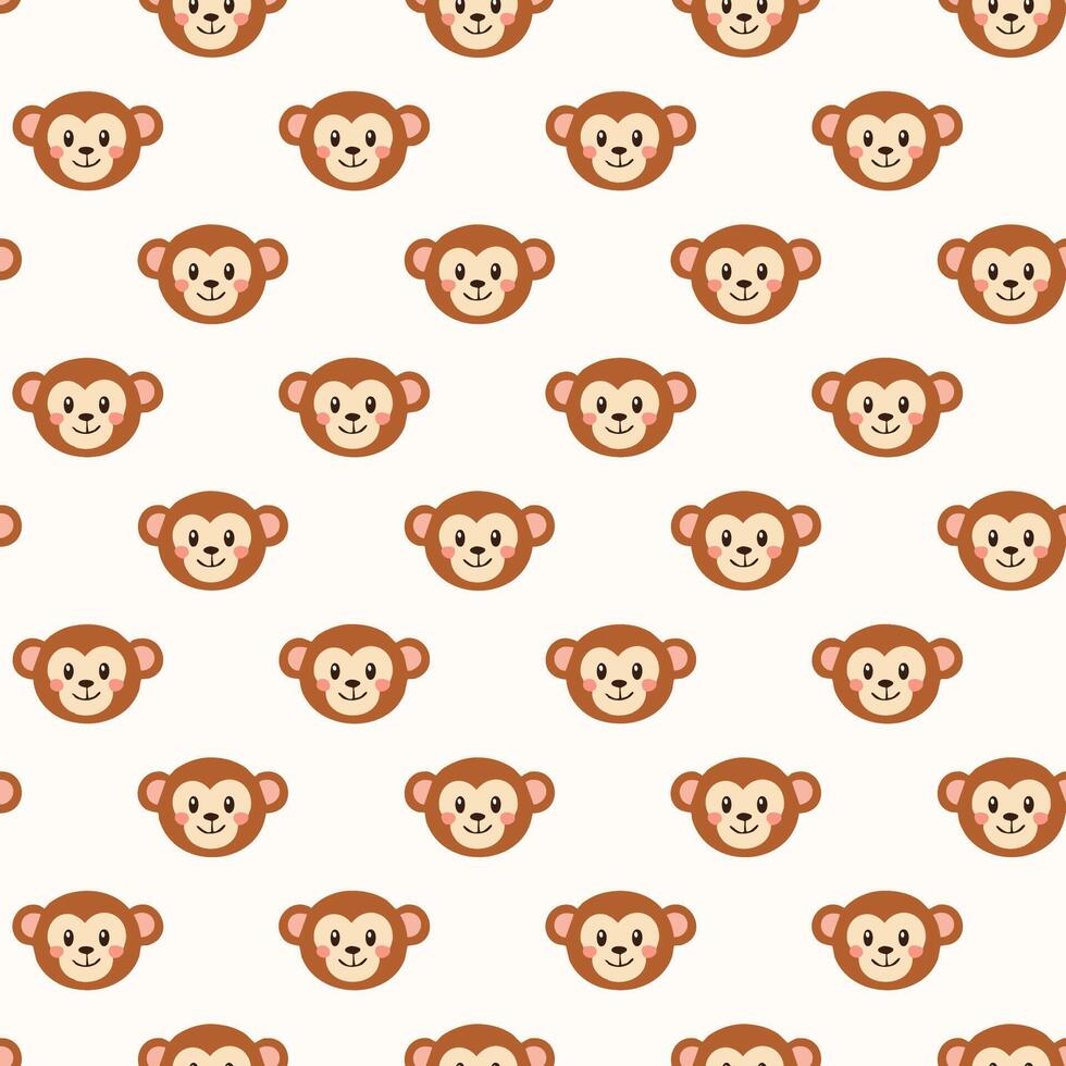 Monkey seamless pattern background vector