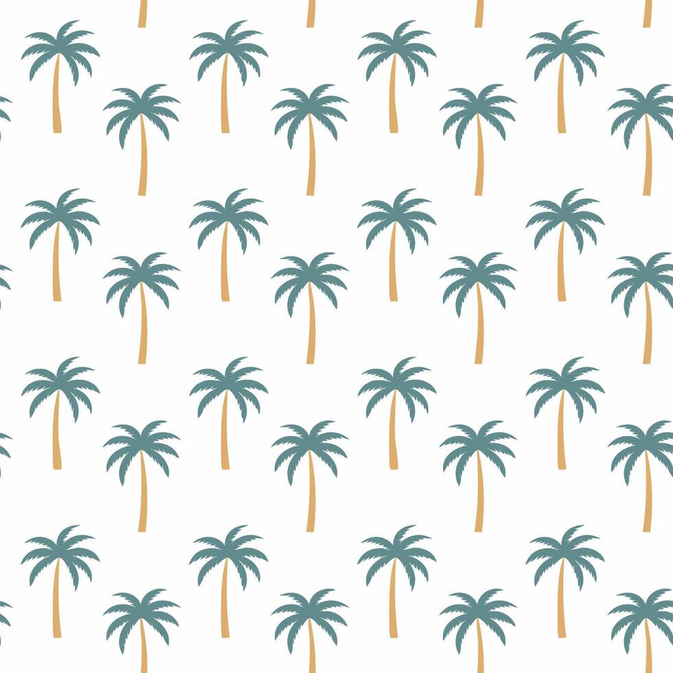 Palm tree pattern seamless illustration background vector
