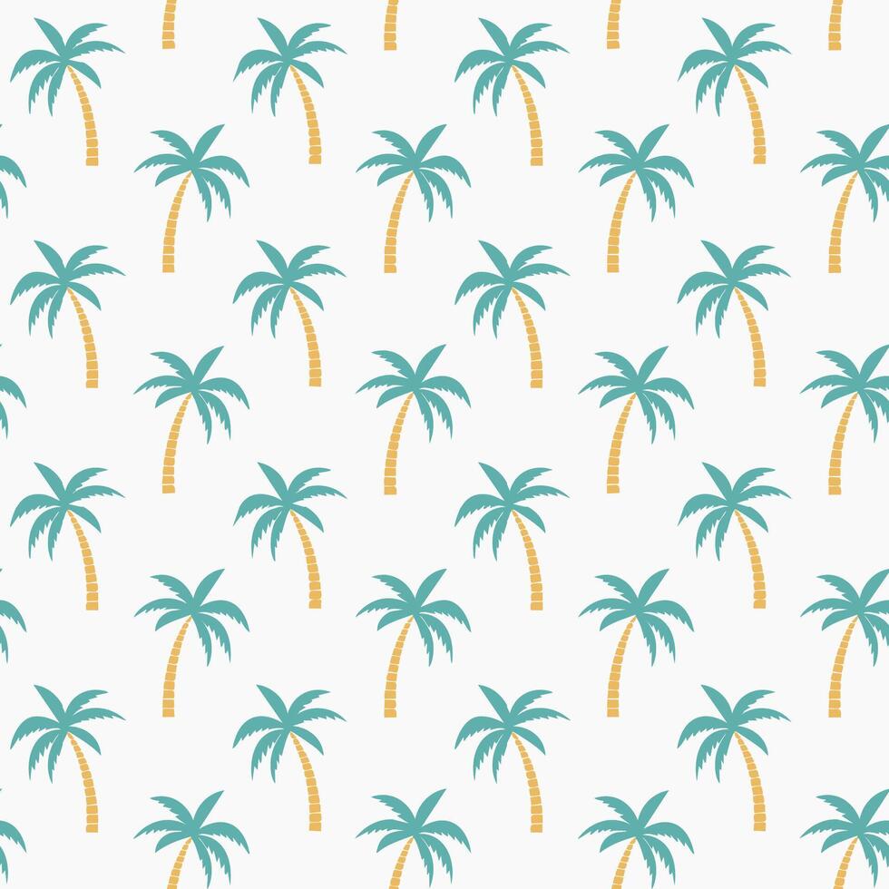 Palm tree pattern seamless design illustration background vector