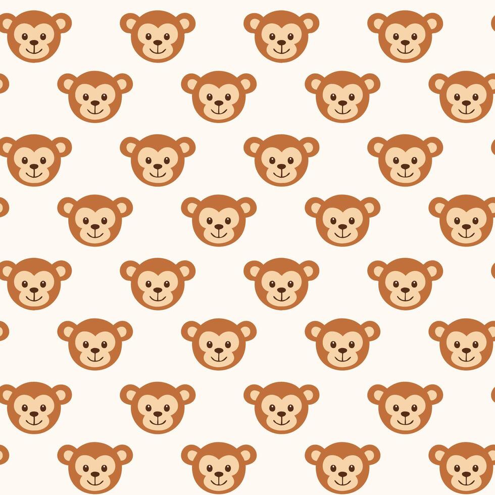 Monkey pattern background vector