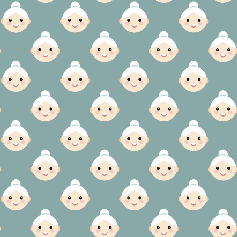 Cute baby face seamless pattern background vector
