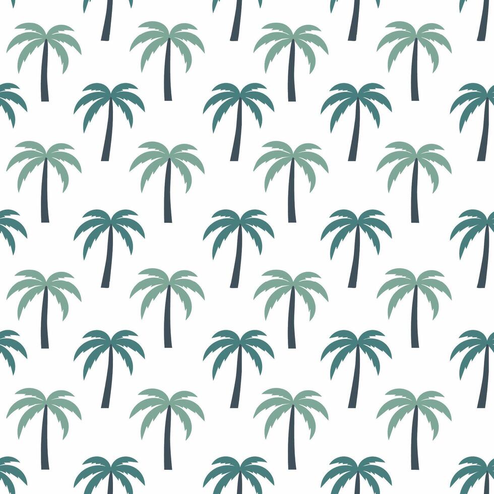 Exotic summer palm tree pattern design vector