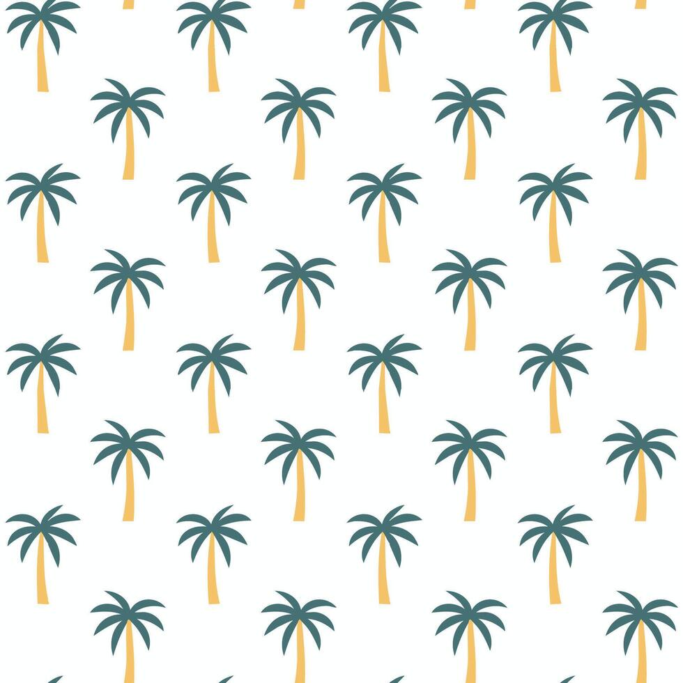 Exotic summer palm tree pattern background design vector