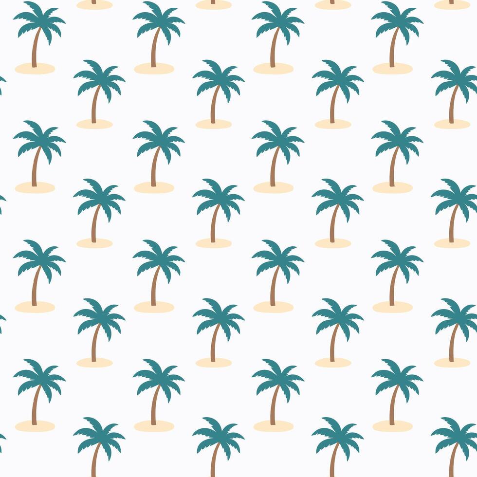 Palm tree pattern seamless background design vector