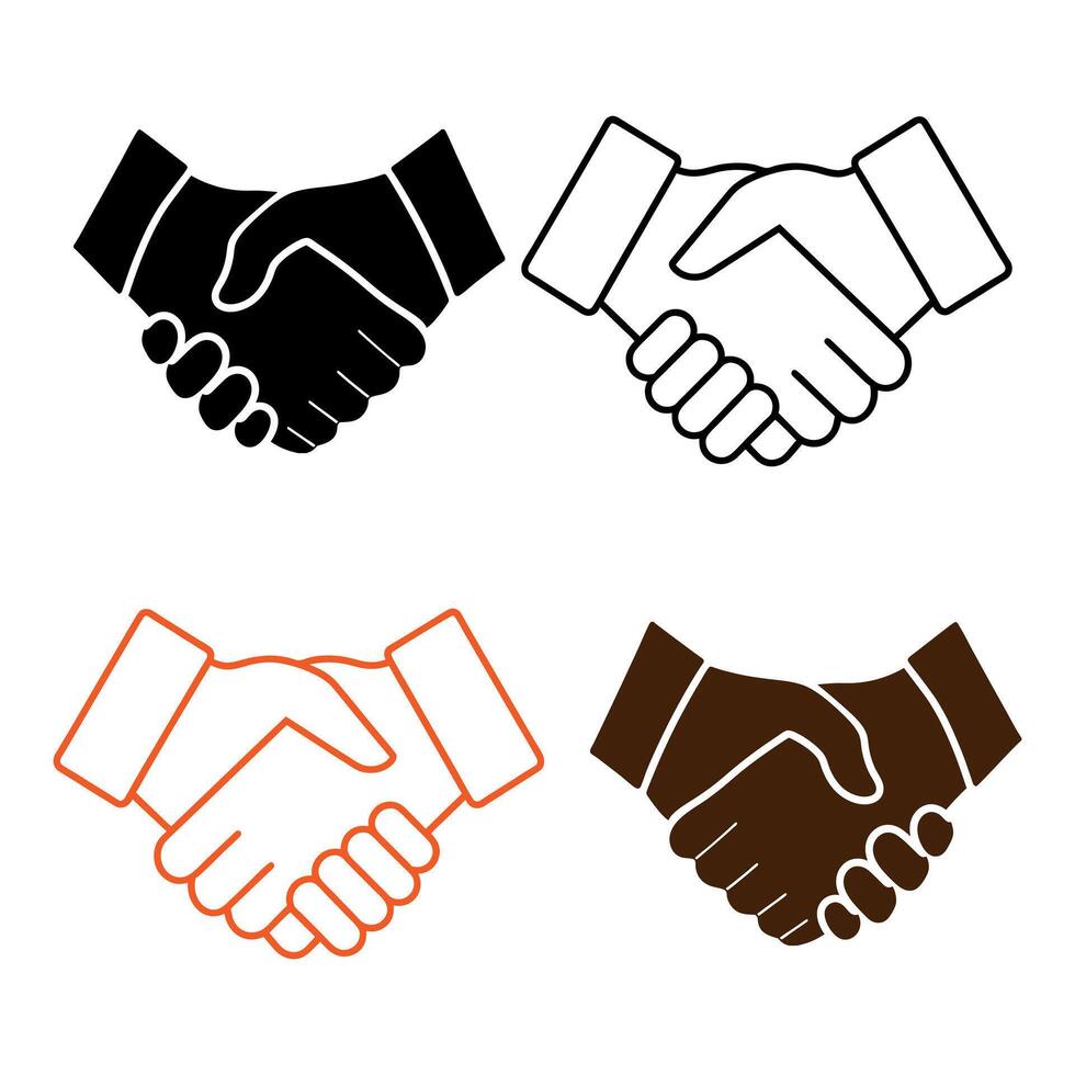 handshake icon art vector