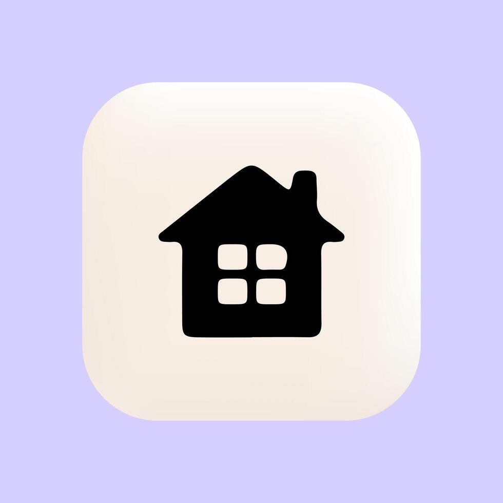 Homepage Icon Showing Main Access Point in Interface Design vector
