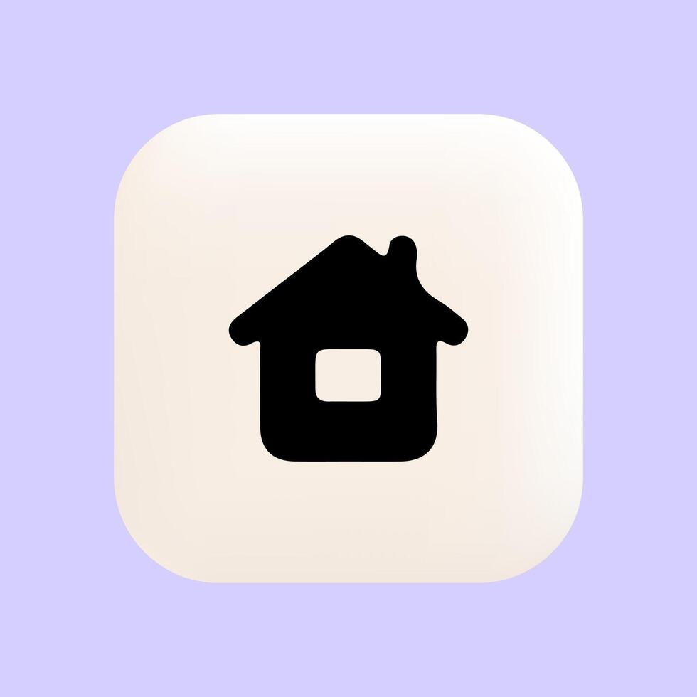 Homepage Icon in Flat Minimal Style for Modern Web Design vector