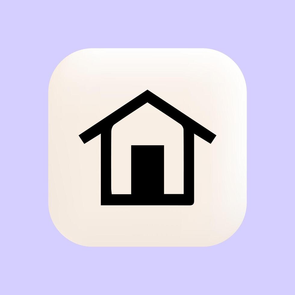 Homepage Icon UI Symbol for Returning to Main Web Interface vector