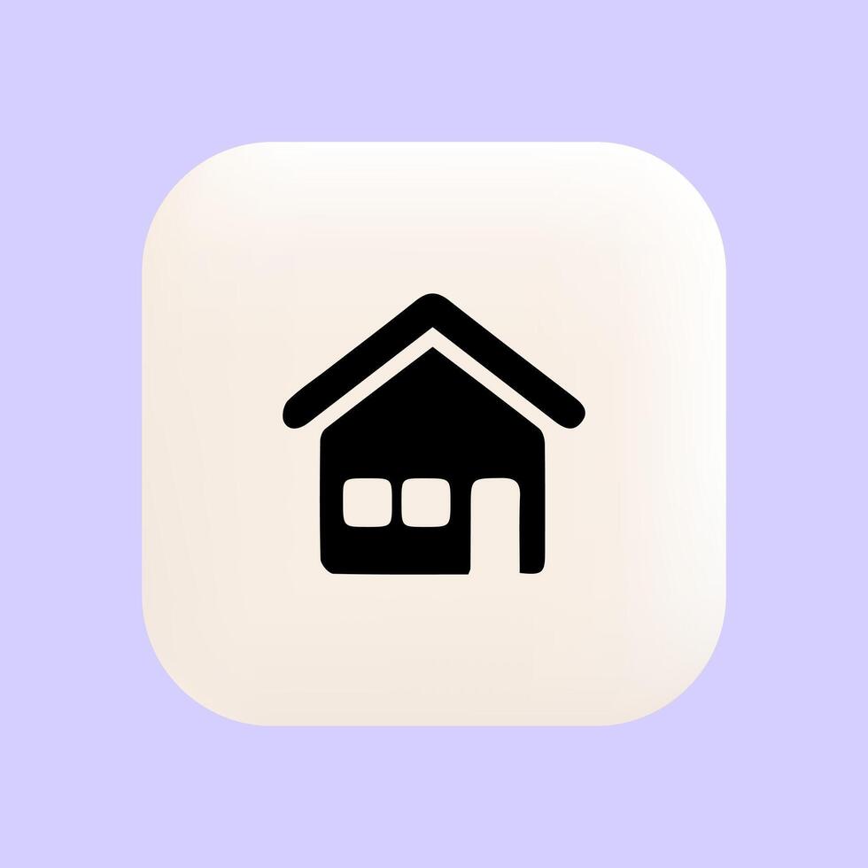 Homepage Icon Representing Main Entry to Website or Application vector
