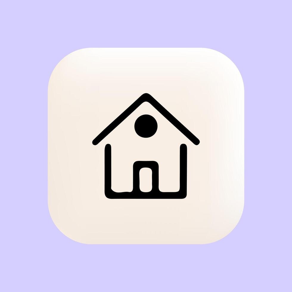 Homepage Icon Positioned in Top or Bottom Menu Layout vector