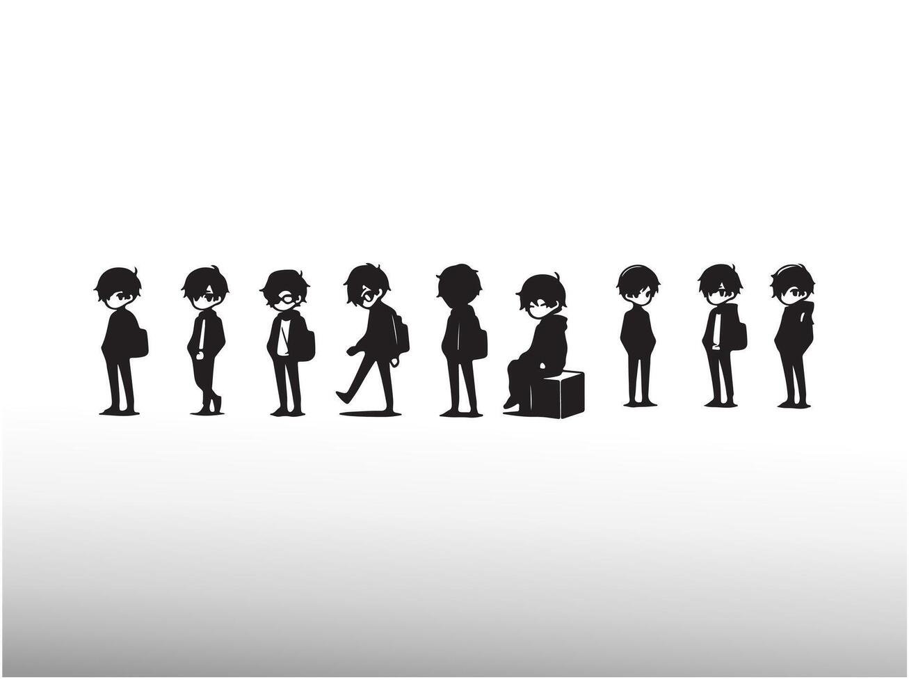 a group of people standing in line with suitcases vector