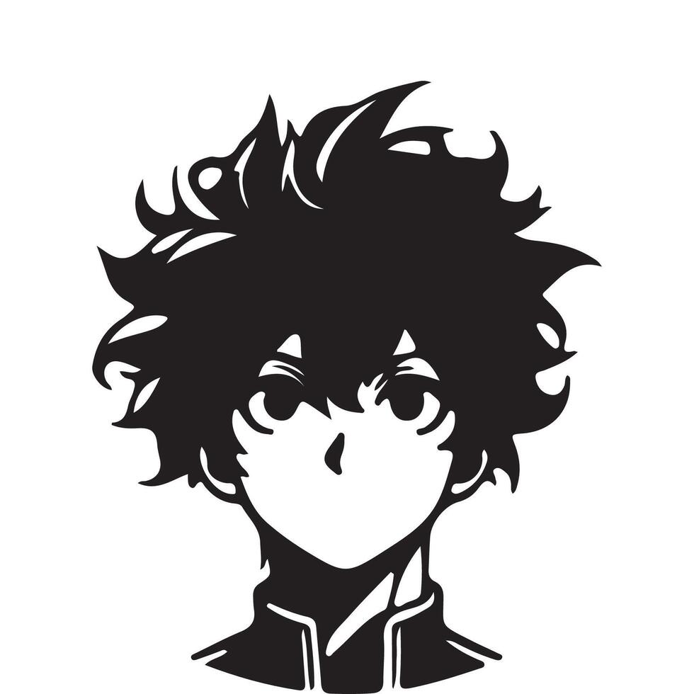 anime boy sticker vector