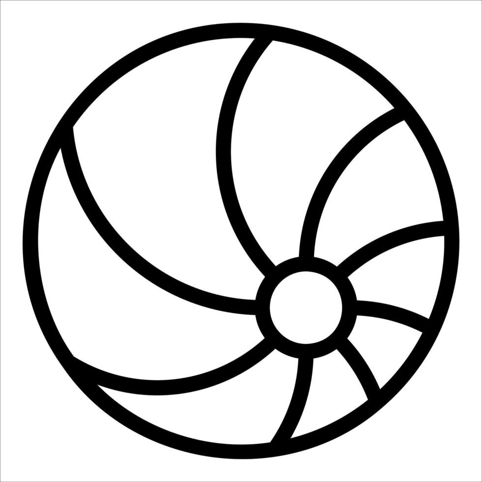 A black and white drawing of a ball vector