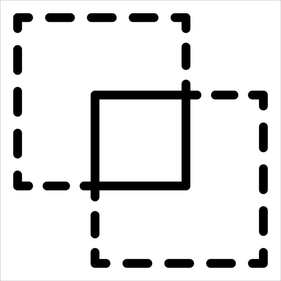 A square with two lines drawn around it vector