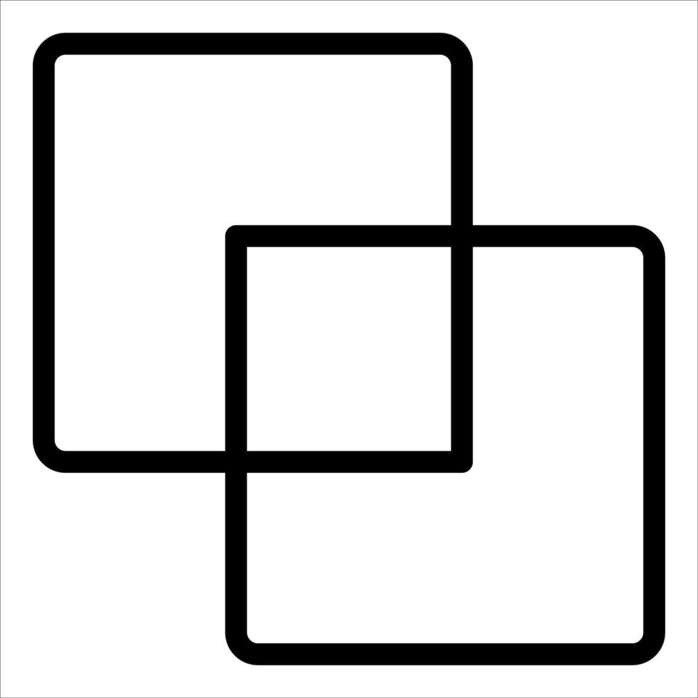 A black and white square with two squares inside vector