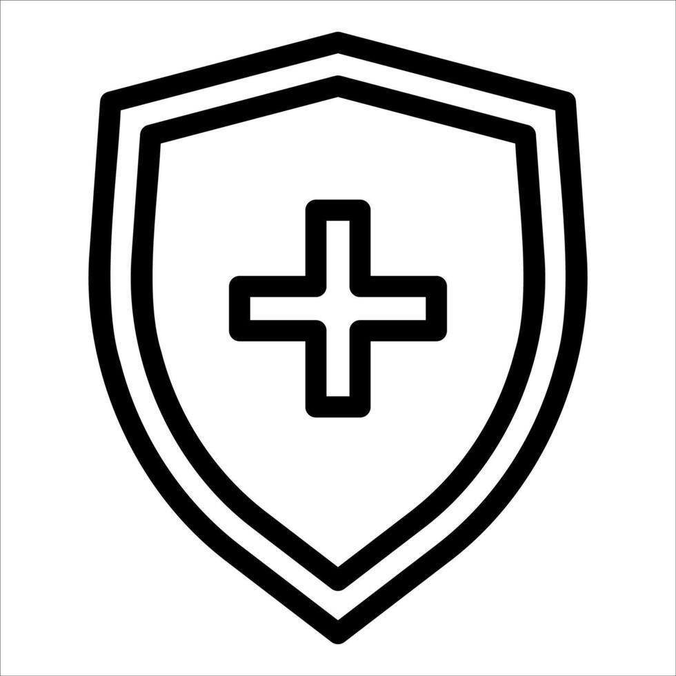 A shield with a cross on it vector
