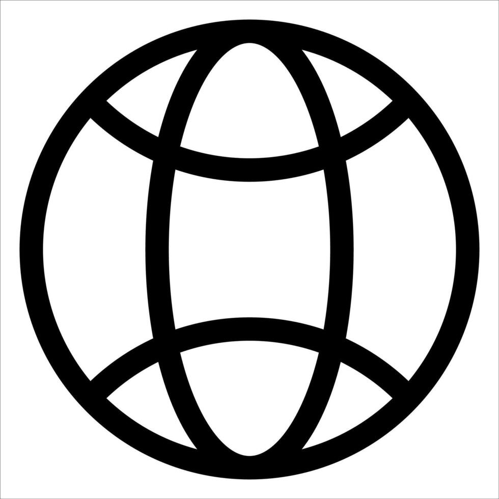 A super black and white globe with a circle inside vector