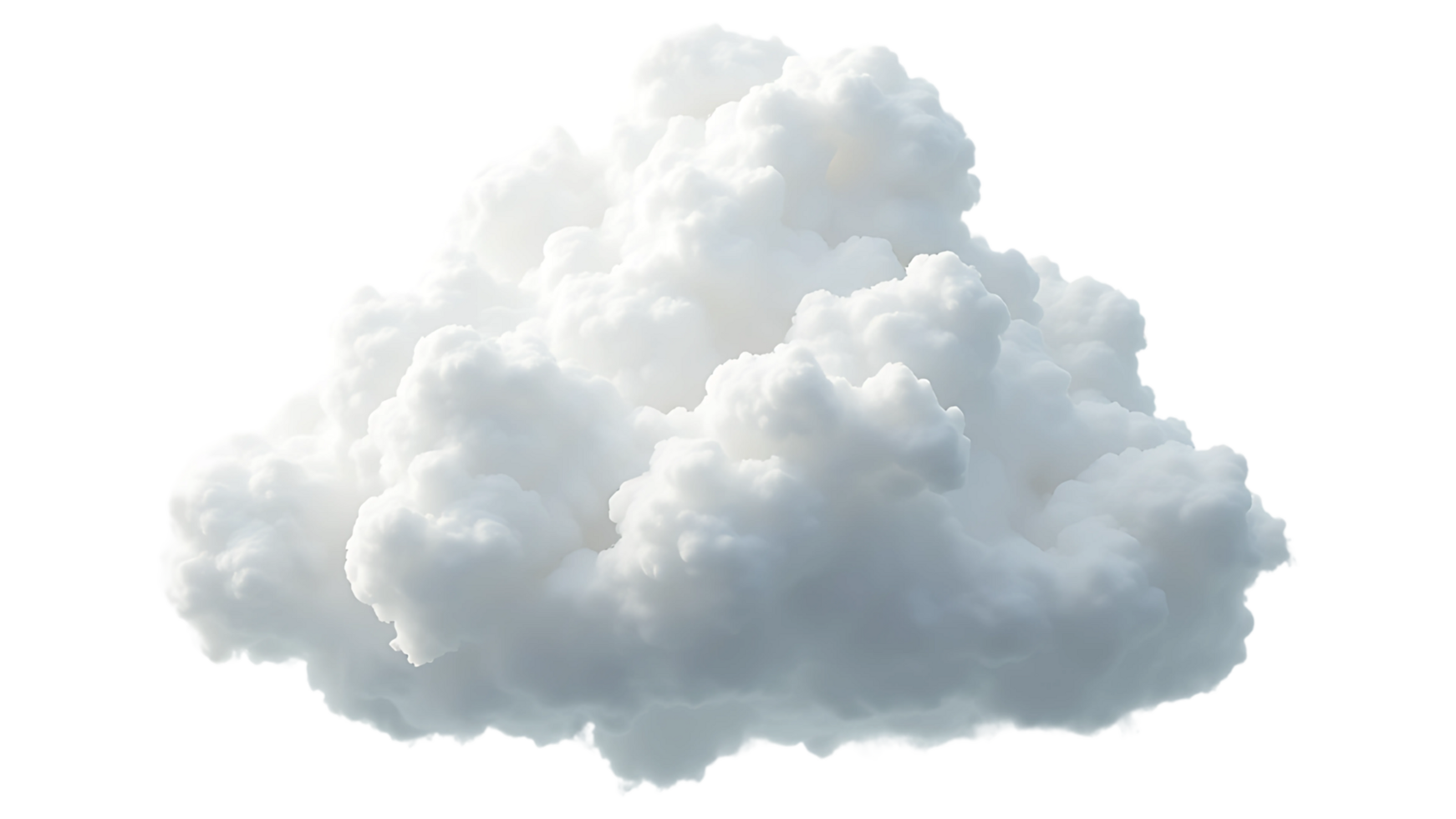 Light Puffy Cloud Isolated with Transparent Clean Weather Design png