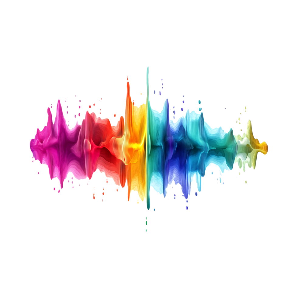 Colorful Sound Wave against transparent background png