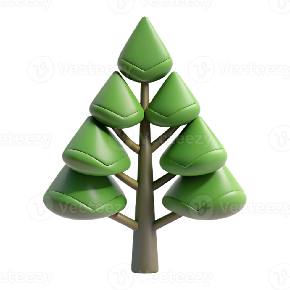 sumptuous energetic tropical Upward-pointing triangle tree with circular leaves. Single-weight stroke, clean lines, minimal with Scalable Design. perfect clarity png