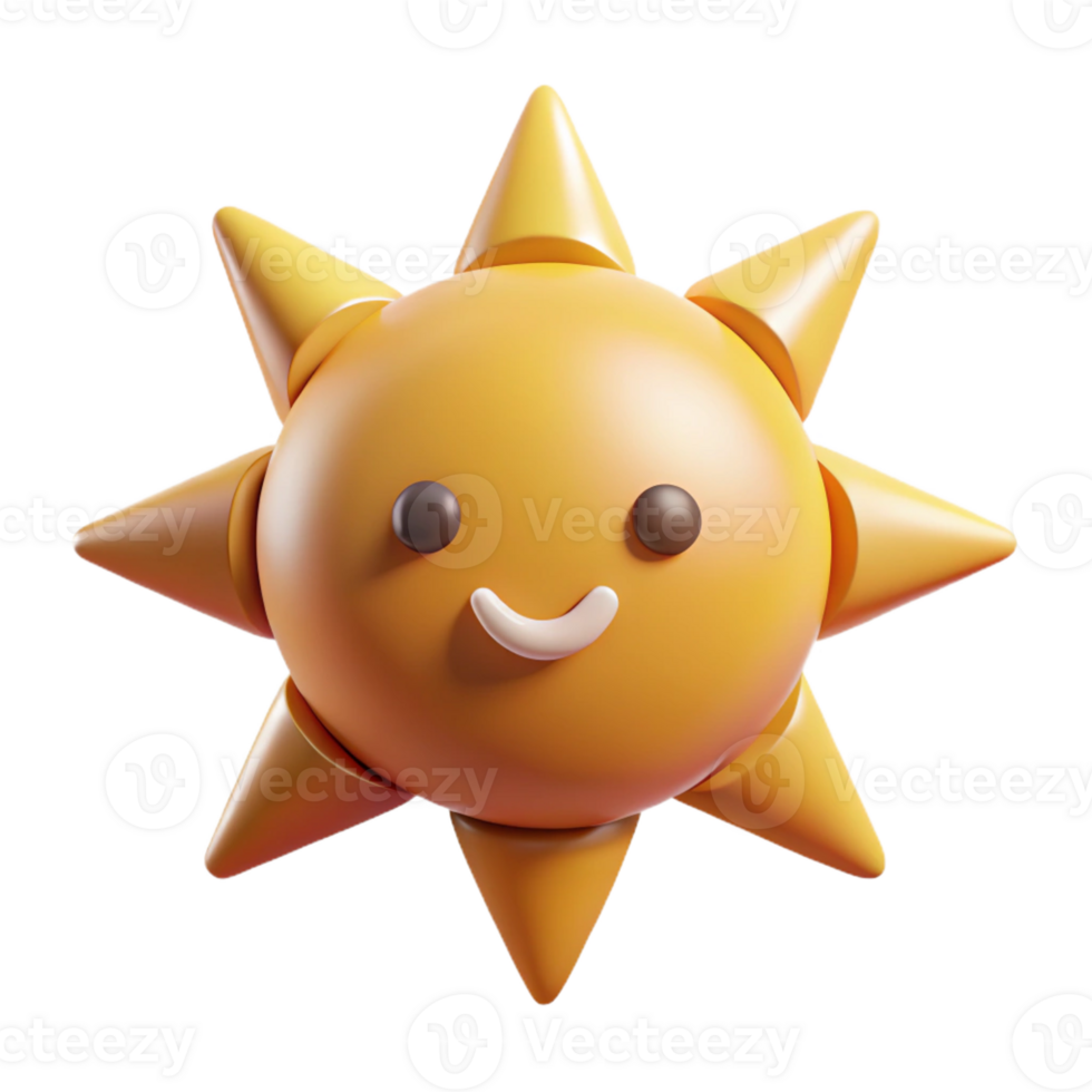 elegant intense tropical Circular sun character with triangular rays. Crisp edges, flat color, with Scalable Design. 4K png