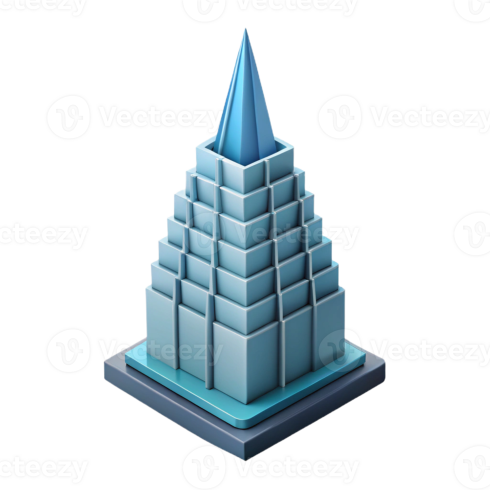 enchanting industrial Geometric representation of a skyscraper. Crisp edges, flat color with Scalable Design. genuine png