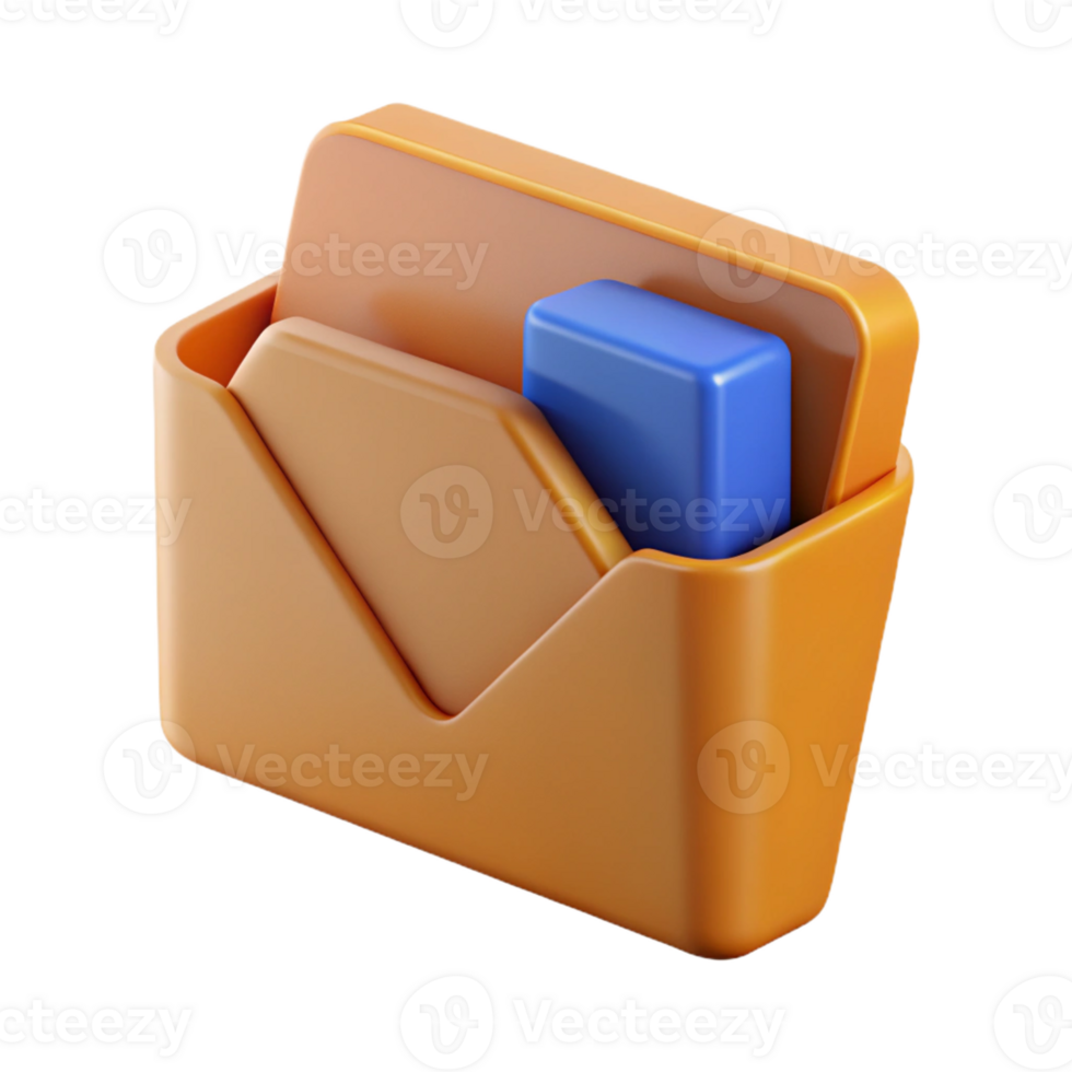 timeless artistic Folder, geometric shape and flat color. Minimal design with Scalable Design. studio quality png