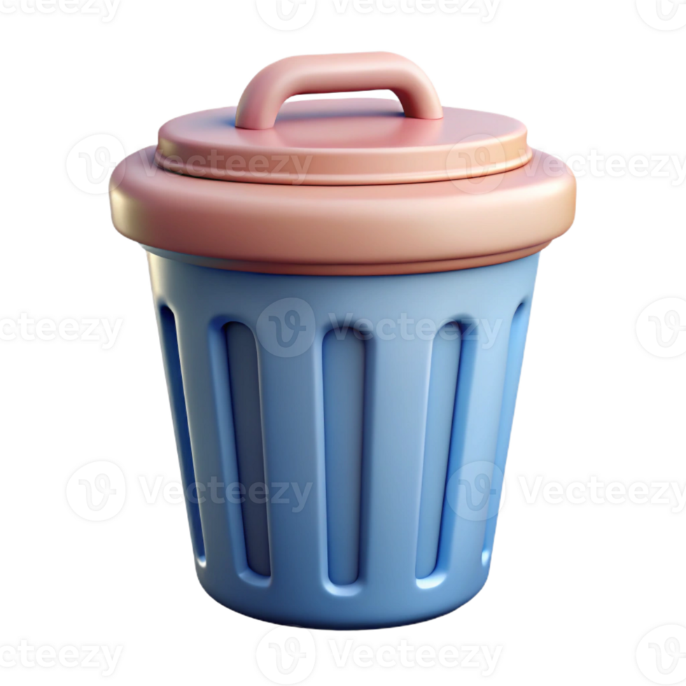 majestic reflective artistic Trash can icon, symmetrical and single-weight stroke. with Scalable Design. professional png