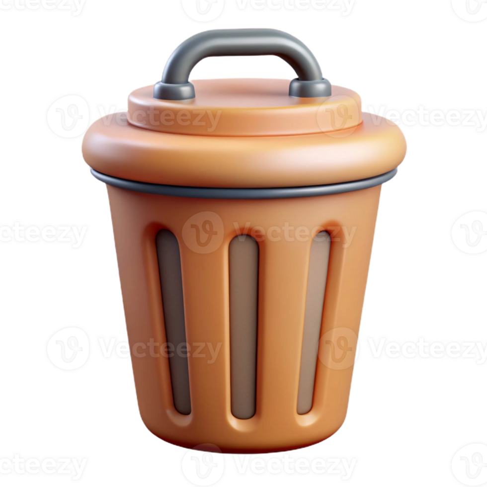 dynamic glorious Trash can icon, symmetrical and single-weight stroke. with Scalable Design. refined png