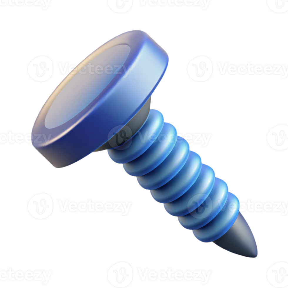 enchanting timeless Crisp edges illustration of a screw. Minimal, with Scalable Design. png