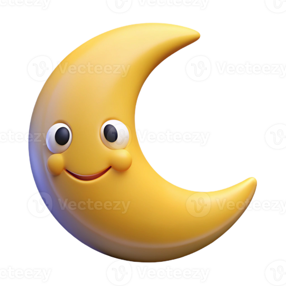 picturesque tranquil baroque Smiling crescent moon character with pointed tips. Clean lines, flat color, minimal design with Scalable Design. masterfully captured png