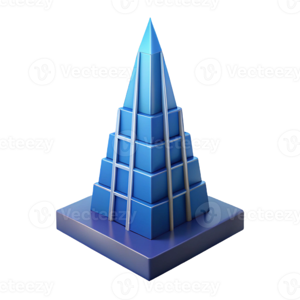 splendid dynamic creative Geometric representation of a skyscraper. Crisp edges, flat color with Scalable Design. handcrafted png