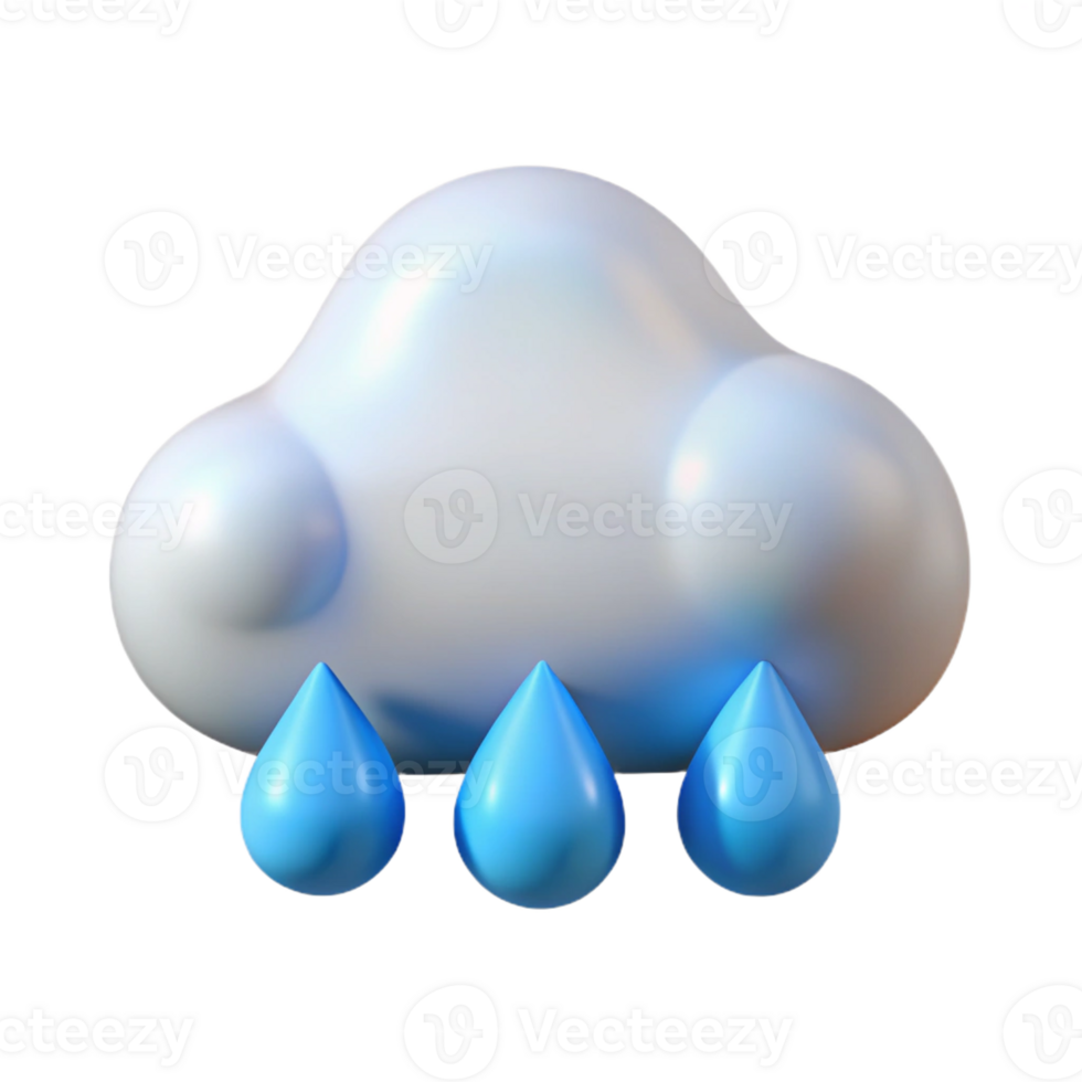 passionate dazzling Cloud-shaped character with simple raindrop shapes. Clean lines, minimal design, with Scalable Design. detailed png