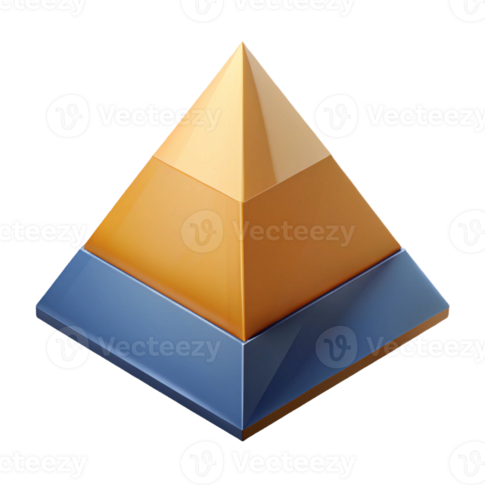 radiant harmonious modern Geometric diagram of a pyramid. Crisp edges, flat color with Scalable Design. artisan png