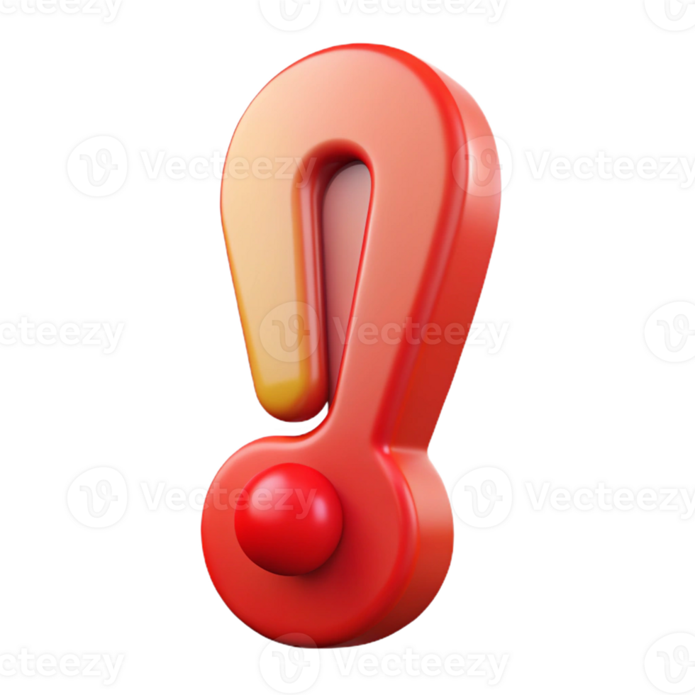 signature geometric Clean lines, scalable exclamation mark with single-weight stroke with Scalable Design. 8K png