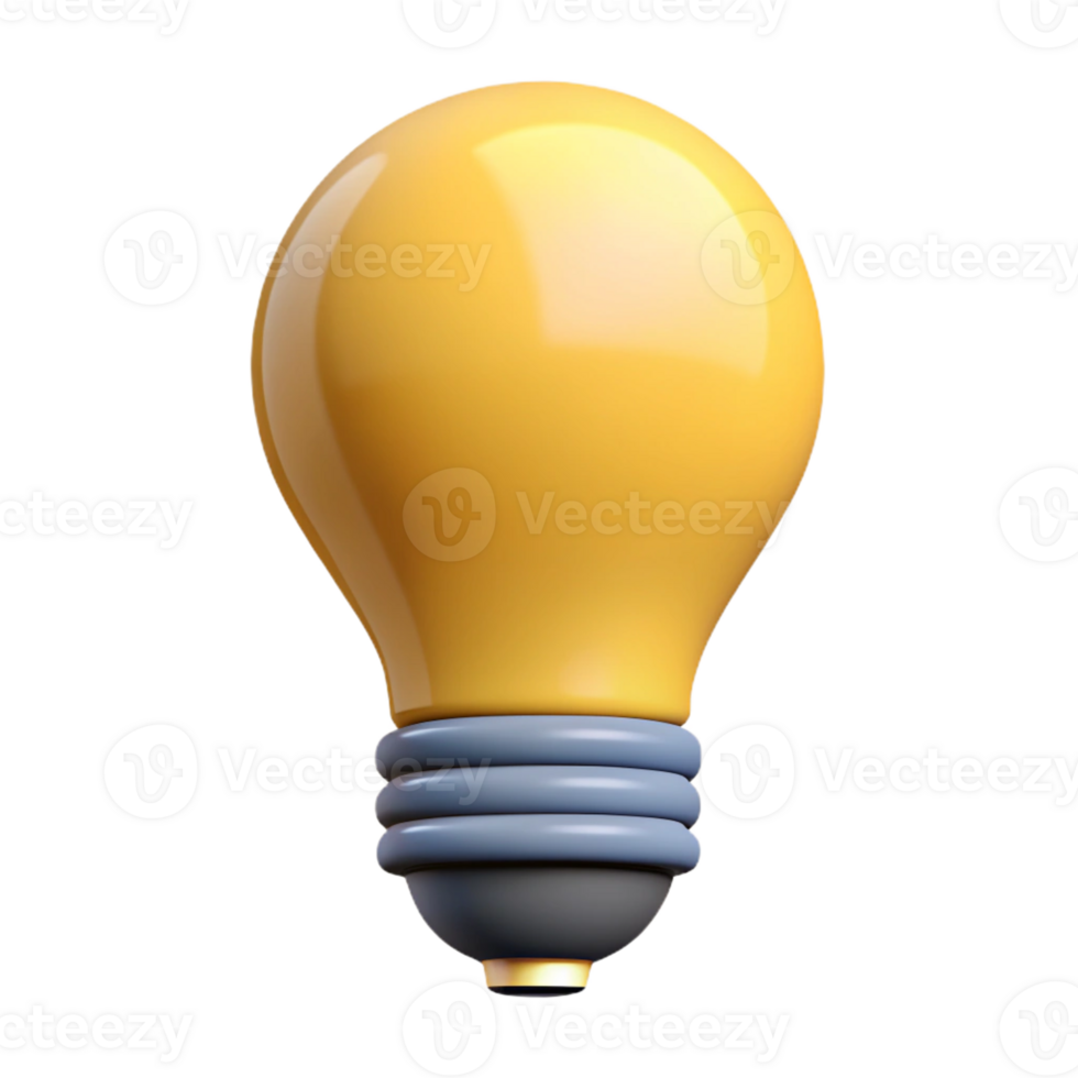 glorious inspired Clean line art of a lightbulb. Flat color, with Scalable Design. png
