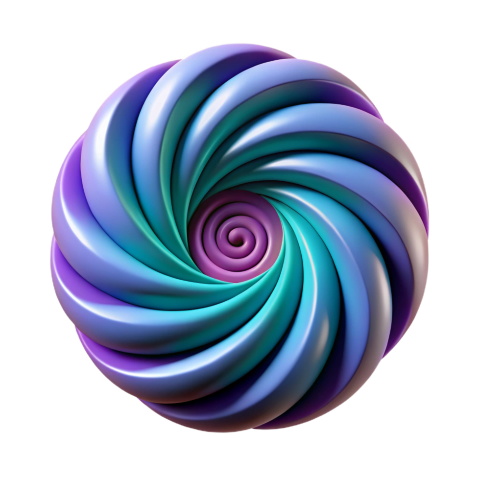 striking artistic Symmetrical, geometric spiral. Clean lines, flat color with Scalable Design. original png