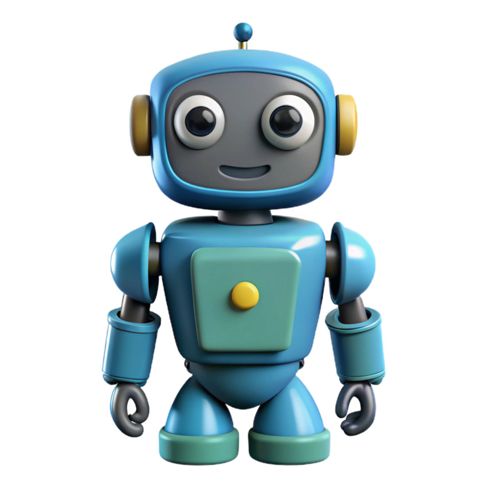 captivating exemplary Crisp edges on a stylized robot. Flat color, scalable, minimal with Scalable Design. png