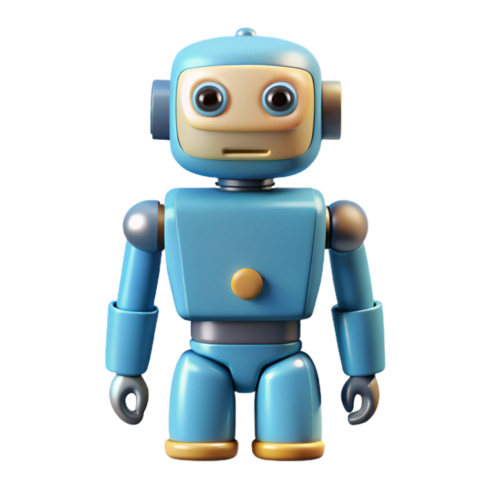 melancholic picturesque Crisp edges on a stylized robot. Flat color, scalable, minimal with Scalable Design. luxury png