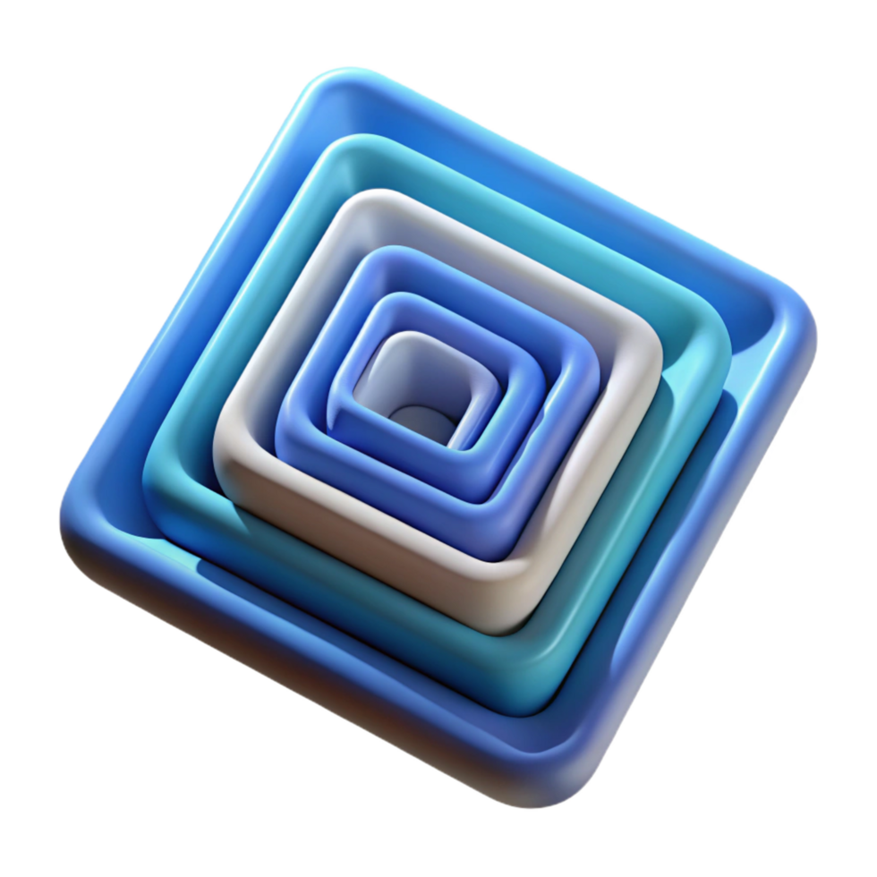 majestic remarkable Series of concentric squares, rotating inwards, flat color with Scalable Design. png