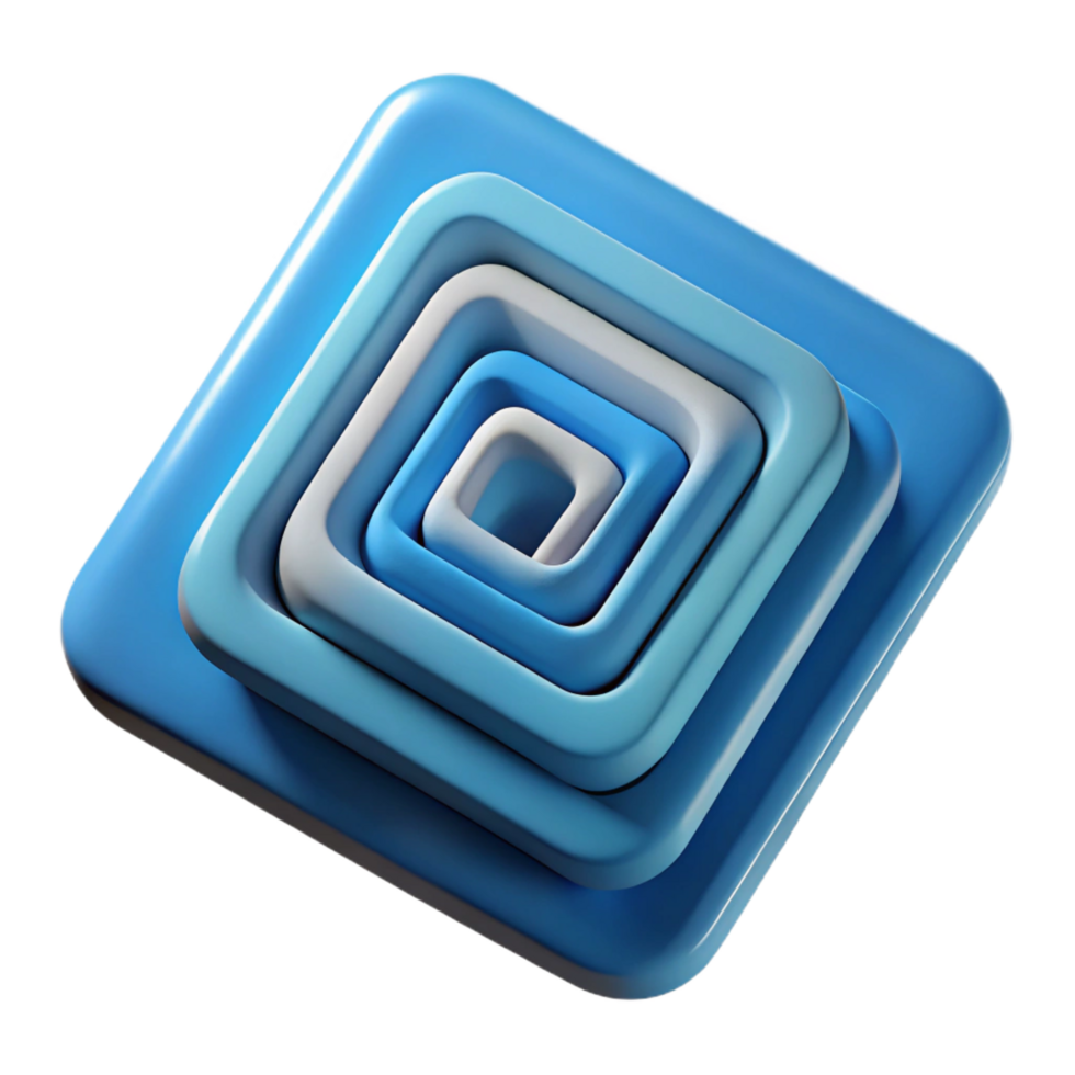 glorious classic Series of concentric squares, rotating inwards, flat color with Scalable Design. 4K png
