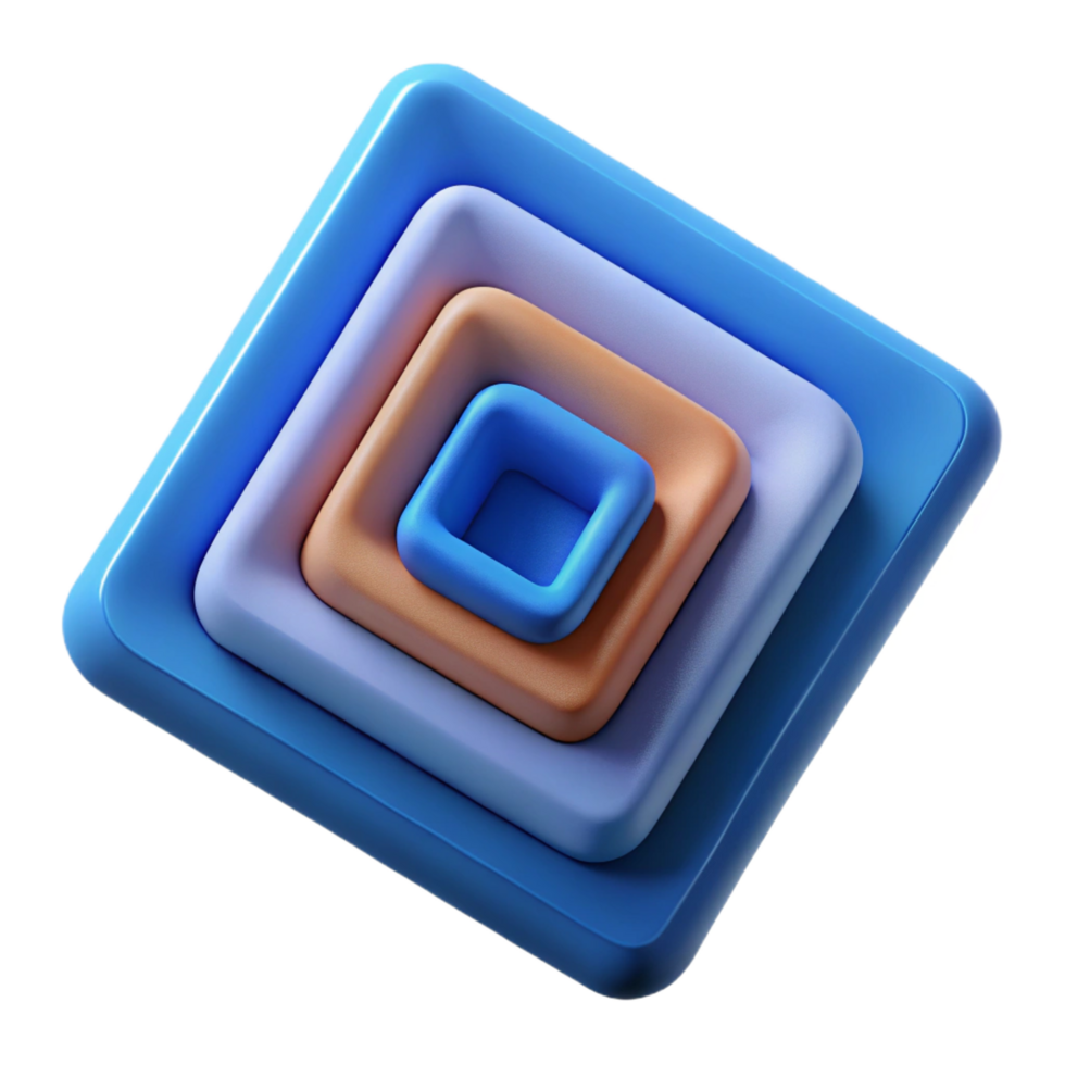 mesmerizing acclaimed Series of concentric squares, rotating inwards, flat color with Scalable Design. png