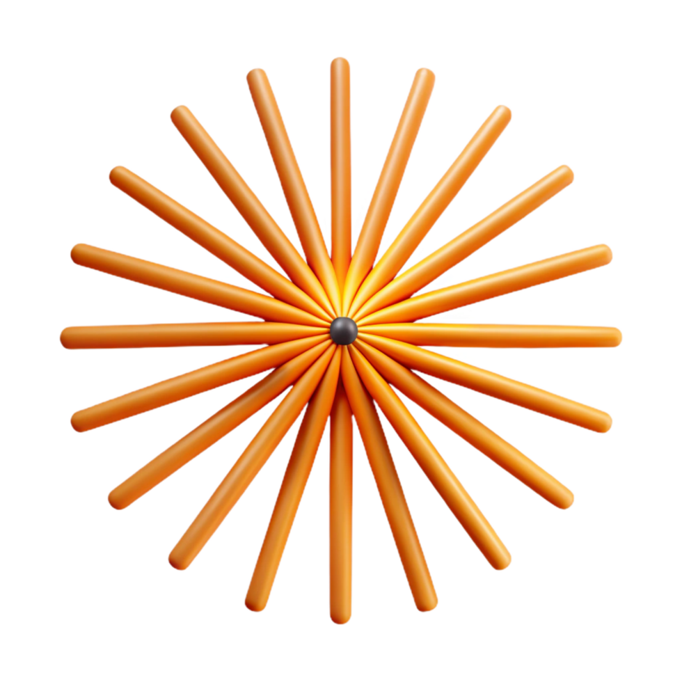 remarkable mid-century Radiating lines from a central point, crisp edges, scalable design. Flat color with Scalable Design. sharp png